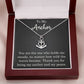 To My Anchor Necklace Anniversary Jewelry for Her Women Valentines Day Thoughtful Anchor Pendant Motivational Inspirational