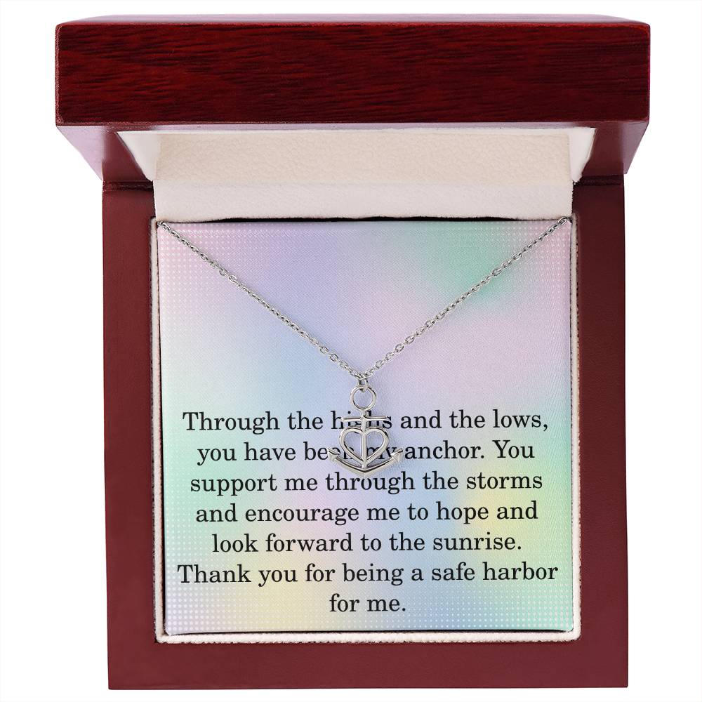 Anchor Penant Necklace for Women Support Christmas Gift Illness Cancer Survivor Surgury Christmas Gifts for Her