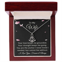 Load image into Gallery viewer, To My Wife Necklace from Husband Anchor Pendant Jewelry for Anniversary Valentines Day Christmas Birthday
