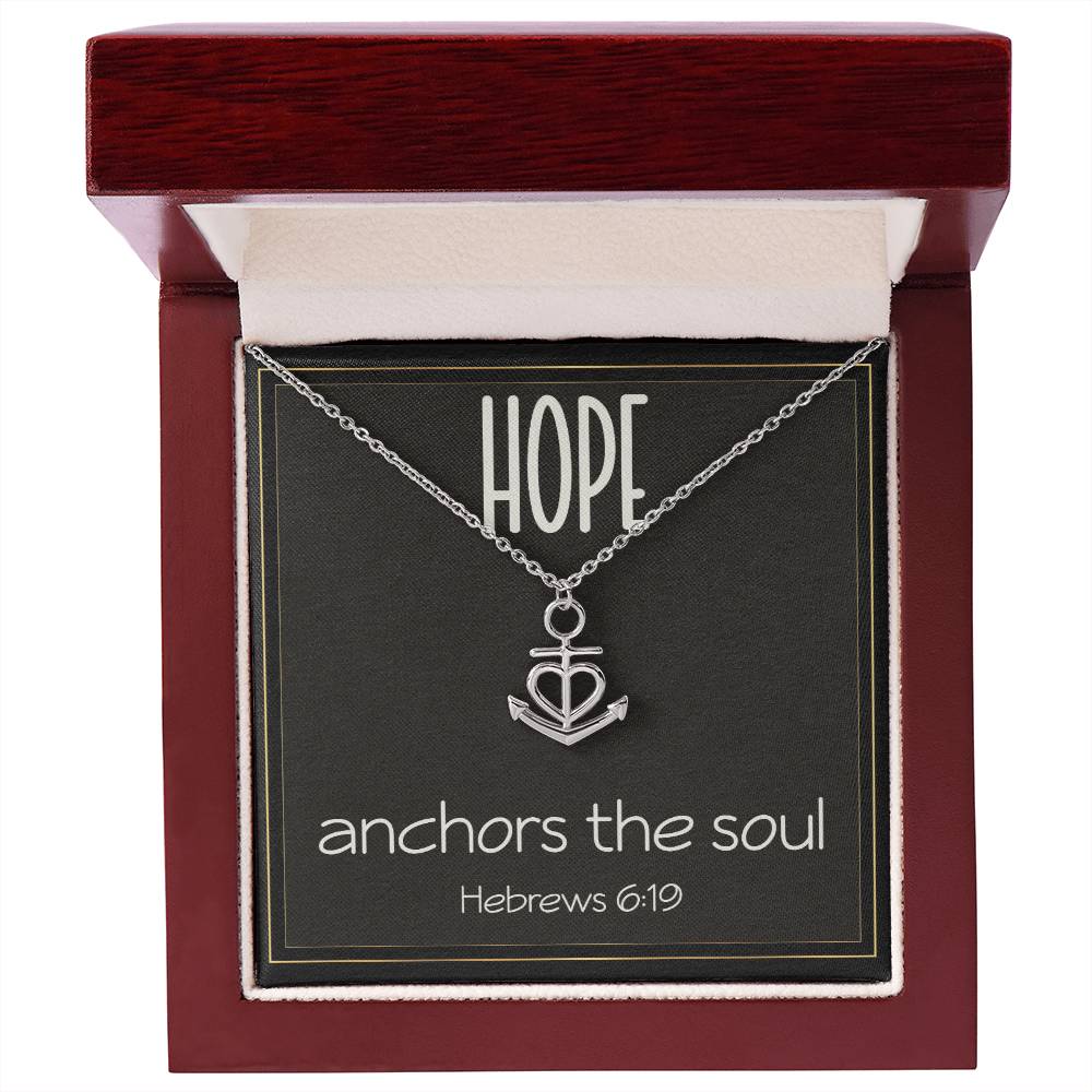 Hebrews 6 19 Necklace Hope Necklace Anchors the Soul Necklace Baptism Gifts for Her Anchor Pendant Inspirational Necklace Motivational Christian Gifts