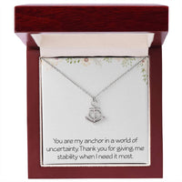 Load image into Gallery viewer, Anchor Necklace With Loving Message Card Stability Wife Partner Best Friend Friendship Christmas Birthday Motivational Inspirational
