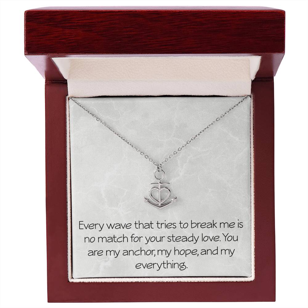 Anniversary Necklace for Women Anchor Necklace With Emotional Message Valentine's Day Christmas Birthday Friendship Motivational Inspirational