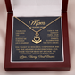 Mom Anchor Necklace – Mother's Day Gift from Daughter, Thank You Necklace for Mom, Single Mom Gift