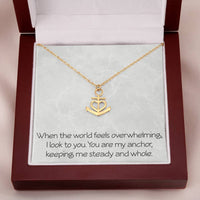 Load image into Gallery viewer, Annivesary Necklace for Wife With Message Valentine's Day Birthday Christmas Anchor Pendant for Women Girlfriend Friendship Best Friend Motivational Inspirational
