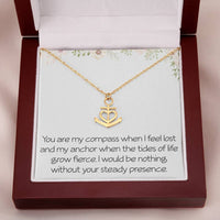 Load image into Gallery viewer, Anchor Necklace With Meaningful Message Jewelry For Wife Husband Valentines Day Birthday Anniversary Christmas Motivational Inspirational
