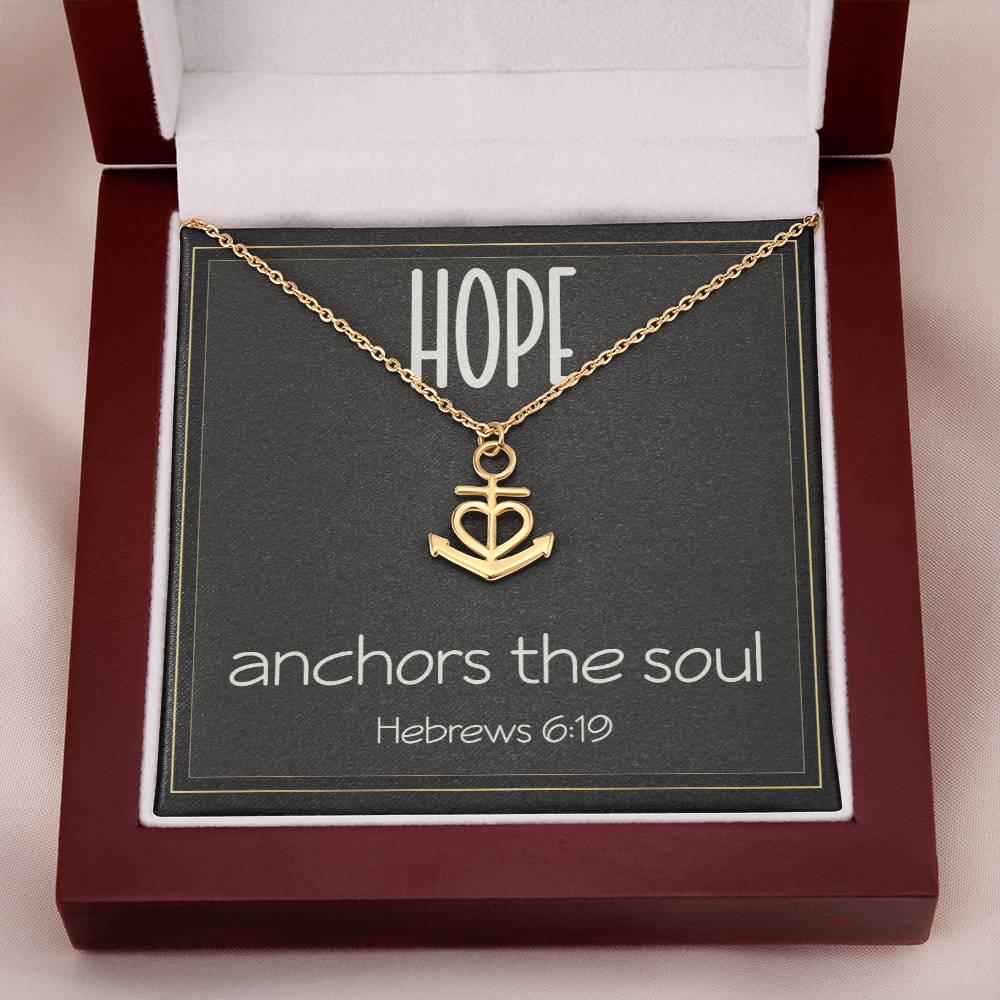 Hebrews 6 19 Necklace Hope Necklace Anchors the Soul Necklace Baptism Gifts for Her Anchor Pendant Inspirational Necklace Motivational Christian Gifts