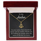 To My Anchor Necklace Gift With Love Message Anchor Pendant Gift For Partner Wife or Husband Motivational Inspirational