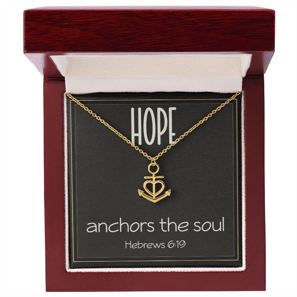 Hebrews 6 19 Necklace Hope Necklace Anchors the Soul Necklace Baptism Gifts for Her Anchor Pendant Inspirational Necklace Motivational Christian Gifts