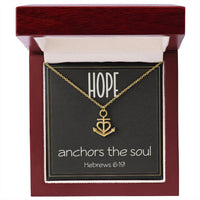 Load image into Gallery viewer, Hebrews 6:19 Necklace, "Hope Anchors the Soul" - Inspirational and Motivational Christian Jewelry

