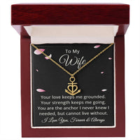 Load image into Gallery viewer, To My Wife Necklace from Husband Anchor Pendant Jewelry for Anniversary Valentines Day Christmas Birthday

