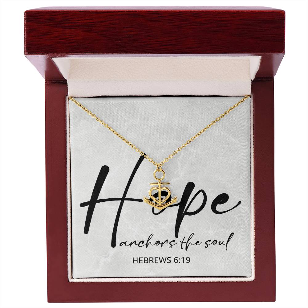 Anchor Necklace for Women Inspirational Necklace Motivational Necklace Christmas Gifts for Christians Hebrews 6:19 Gift Hebrews 6 19