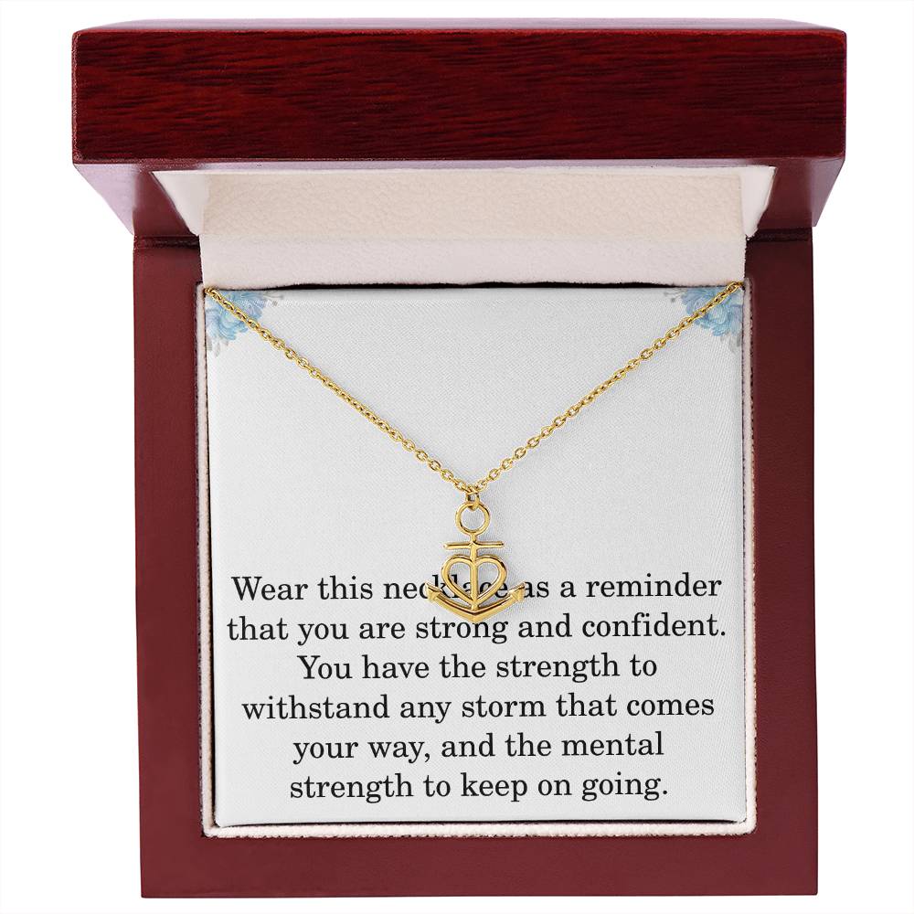Anchor Necklace for Her The Storm Necklace Mothers Day Gifts Encouragement Inspirational Get Well Soon Anchor Pendant Christmas Birthday for Women