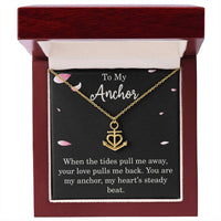 Load image into Gallery viewer, To My Anchor Necklace With Loving Message Thoughtful Anchor Pendant Gift For Best Friend Mom Dad Wife Husband Christmas Motivational Inspirational
