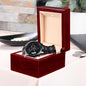 Watch for Men Boyfriend Husband Him, Black Chronograph Watch for Him, Christmas Gift for Boyfriend