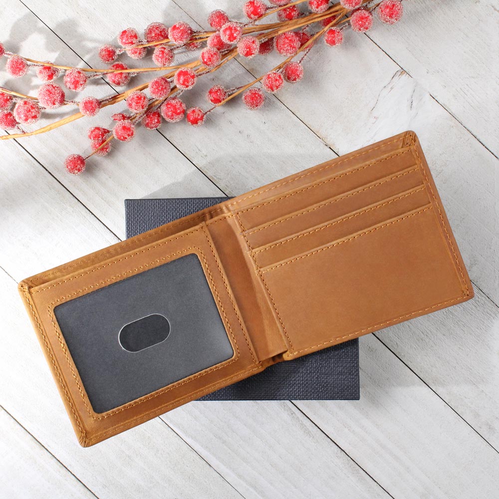 Christian Wallet for Men - Philippians 4:19 God Will Supply Your Needs - Bible Verse Leather Wallet