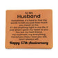 57th Anniversary Wallet for Husband – To My Husband Engraved Genuine Leather Bifold Wallet from Wife - 57 Years Anniversary