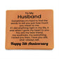 5th Anniversary Wallet for Husband – To My Husband Engraved Genuine Leather Bifold Wallet from Wife - 5 Years Anniversary