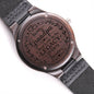 To My Grandpa Watch - Grandfather Birthday Gifts from Grandson for Christmas - Engraved Wood Watch
