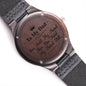 To My Dad Watch - Dad Birthday Gifts from Daughter - For Fathers Day Christmas - Engraved Wood Watch