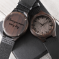 Engraved Wood Watch for Husband  Boyfriend Him, Anniversary Watch for Men