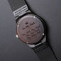 To My Dad Watch - Dad Birthday Gifts from Daughter - For Fathers Day Christmas - Engraved Wood Watch