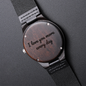 Engraved Wood Watch for Husband  Boyfriend Him, Anniversary Watch for Men
