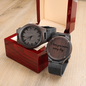 Engraved Wood Watch for Husband  Boyfriend Him, Anniversary Watch for Men