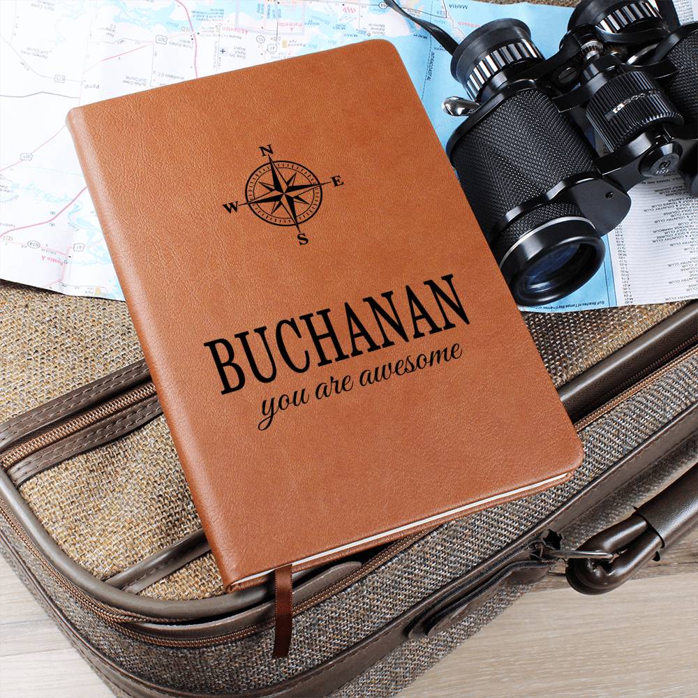 Buchanan Journal - Personalized Gifts for Men - Custom Name Leather Notebooks for Him