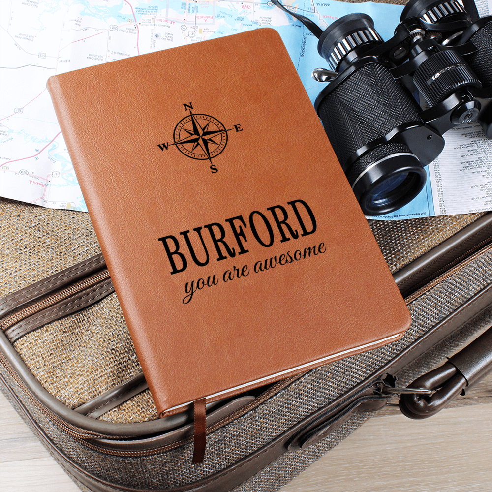 Burford Journal - Personalized Gifts for Men - Custom Name Leather Notebooks for Him