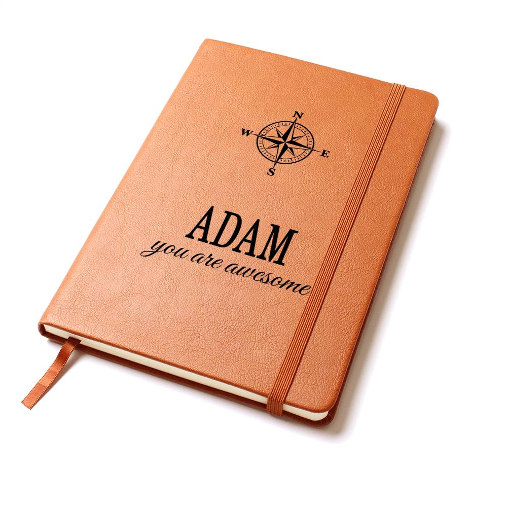 Adam Notebook - Personalized Leather Journal Men