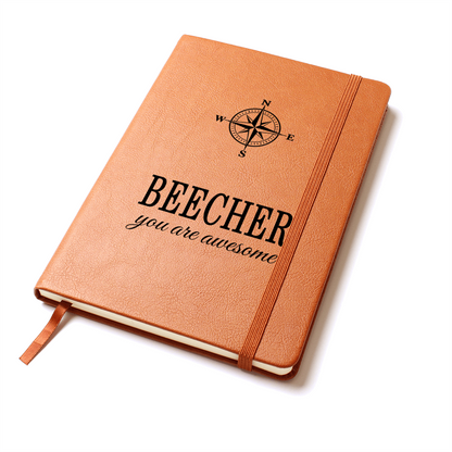 Beecher Journal - Personalized Gifts for Men - Custom Name Leather Notebooks for Him