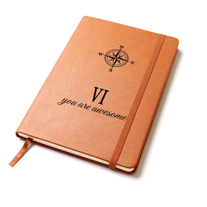 Vi Journal - Personalized Gifts for Men - Custom Name Leather Notebooks for Him