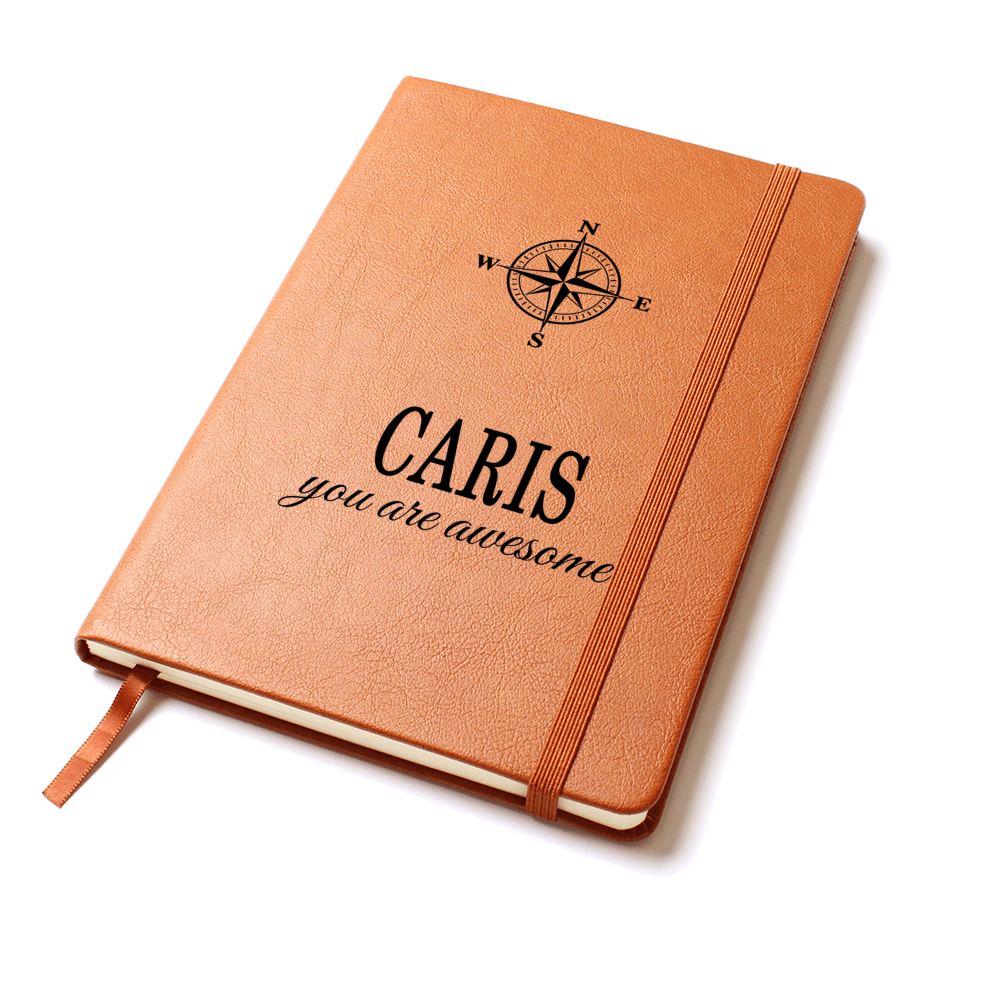 Caris Journal - Personalized Leather Journal Custom Name