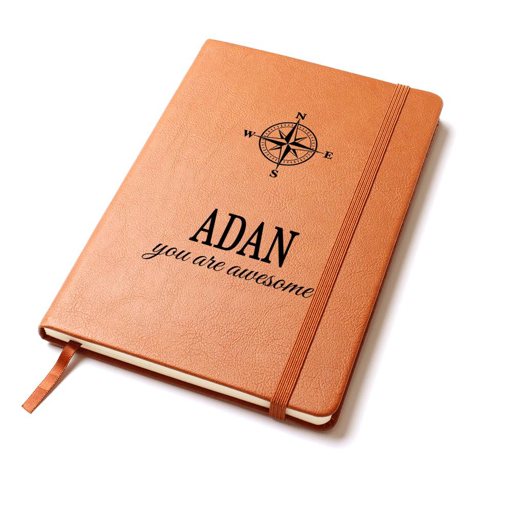 Adan Notebook - Personalized Leather Journal Men