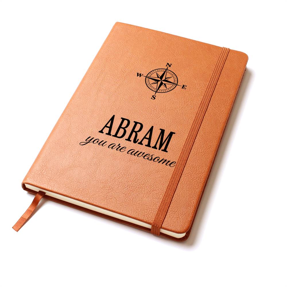Abram Journal - Personalized Leather Journal Custom Name