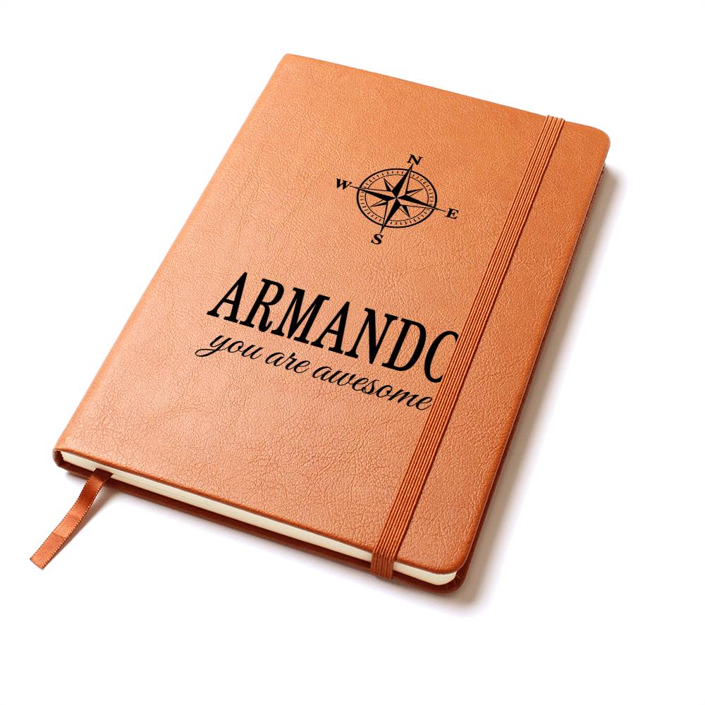 Armando Journal - Personalized Gifts for Men - Custom Name Leather Notebooks for Him
