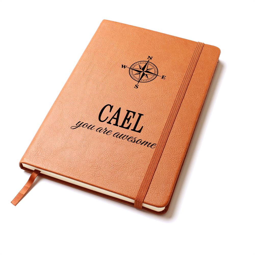 Cael Notebook - Personalized Leather Journal Men