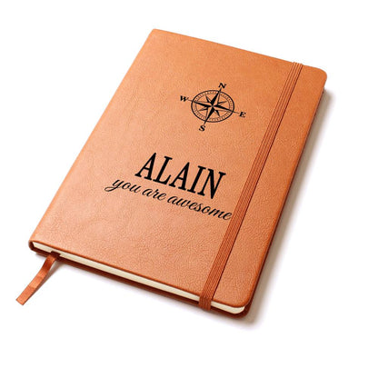 Alain Journal - Personalized Leather Journal Custom Name