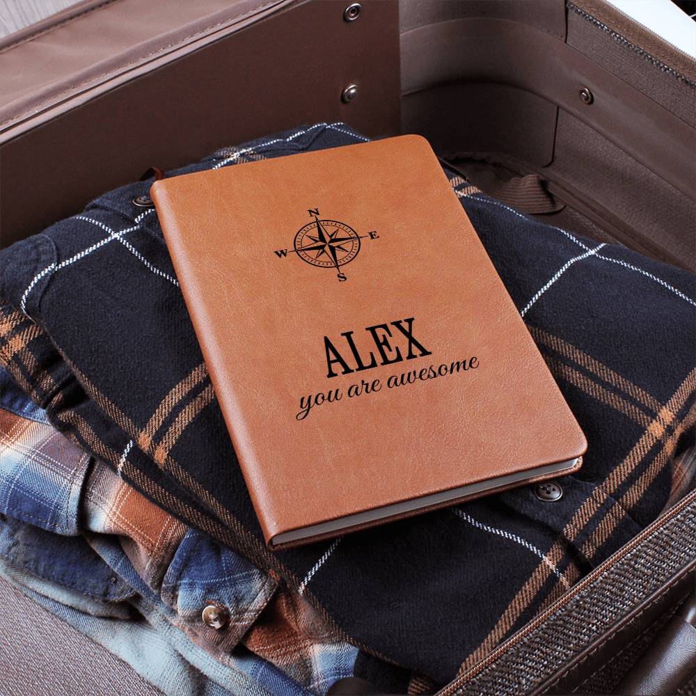 Alex Notebook - Personalized Leather Journal Men