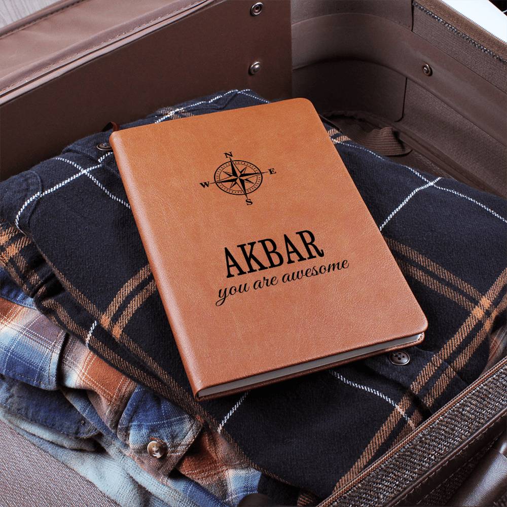 Akbar Journal - Personalized Leather Journal Custom Name