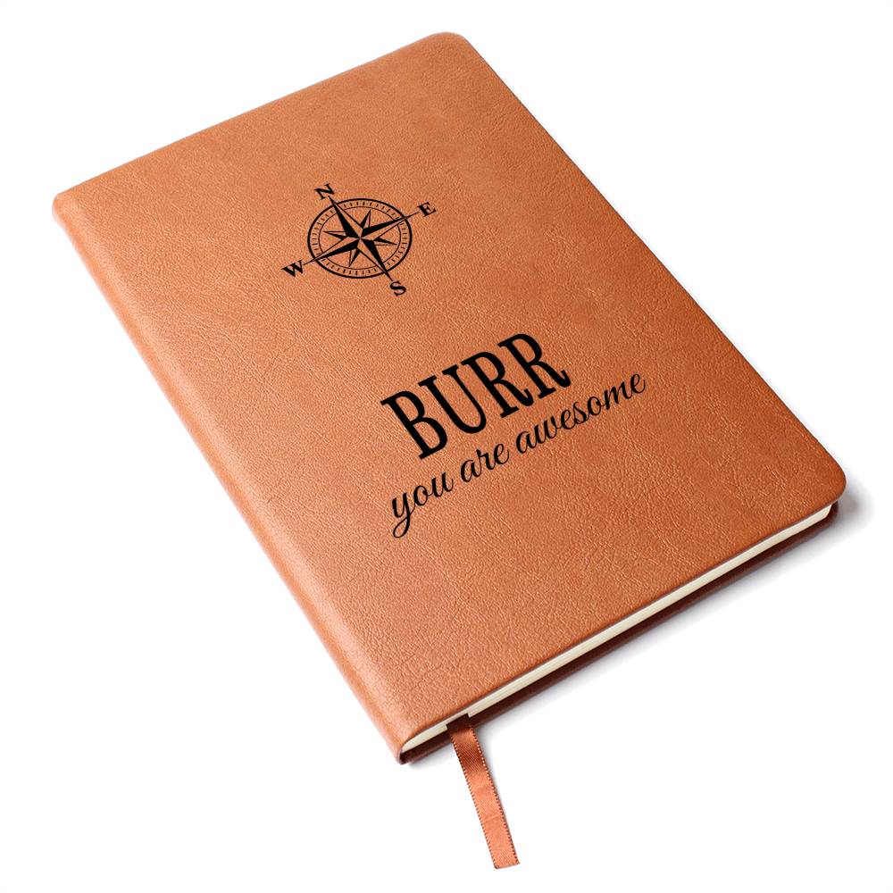 Burr Notebook - Personalized Leather Journal Men