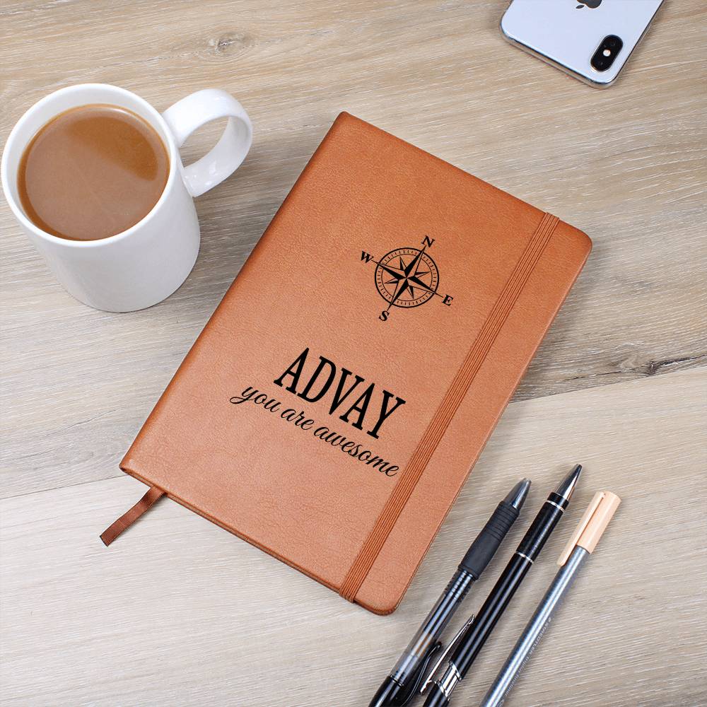 Advay Notebook - Personalized Leather Journal Men