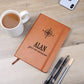 Alan Notebook - Personalized Leather Journal Men