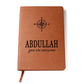 Abdullah Journal - Personalized Gifts for Men - Custom Name Leather Notebooks for Him