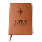 Button Journal - Personalized Leather Journal with Name - Custom Notebook for Men
