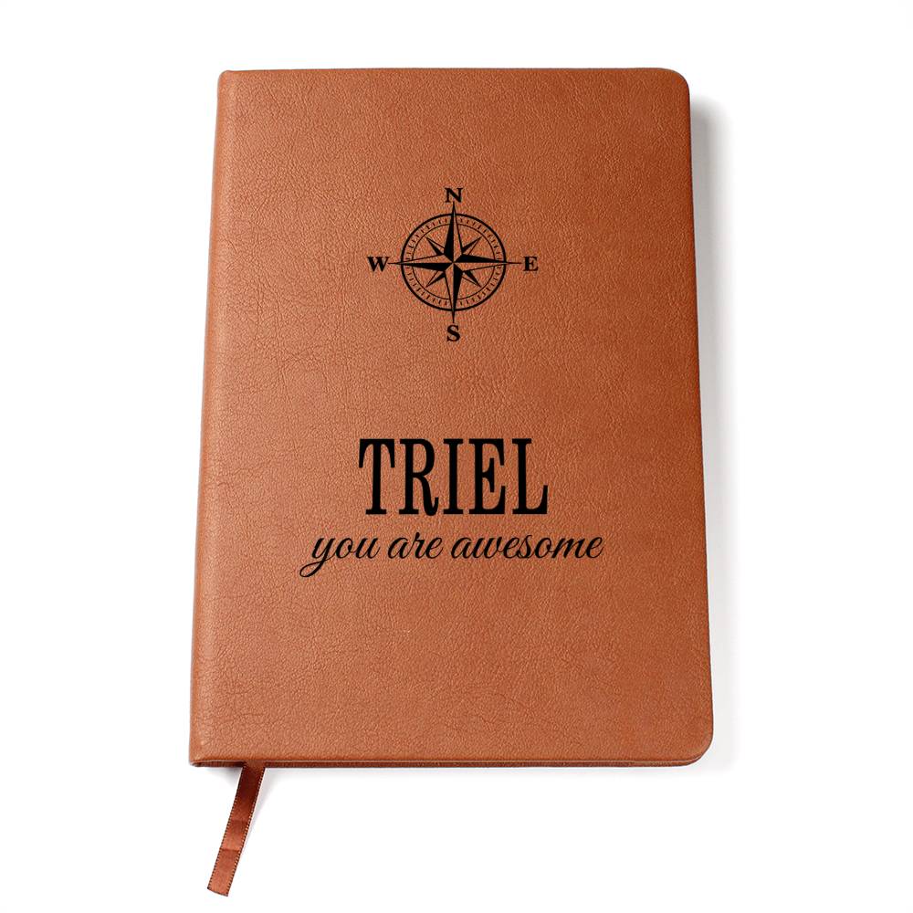 Triel Journal - Personalized Leather Journal Custom Name