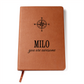 Milo Notebook - Personalized Leather Journal for Him