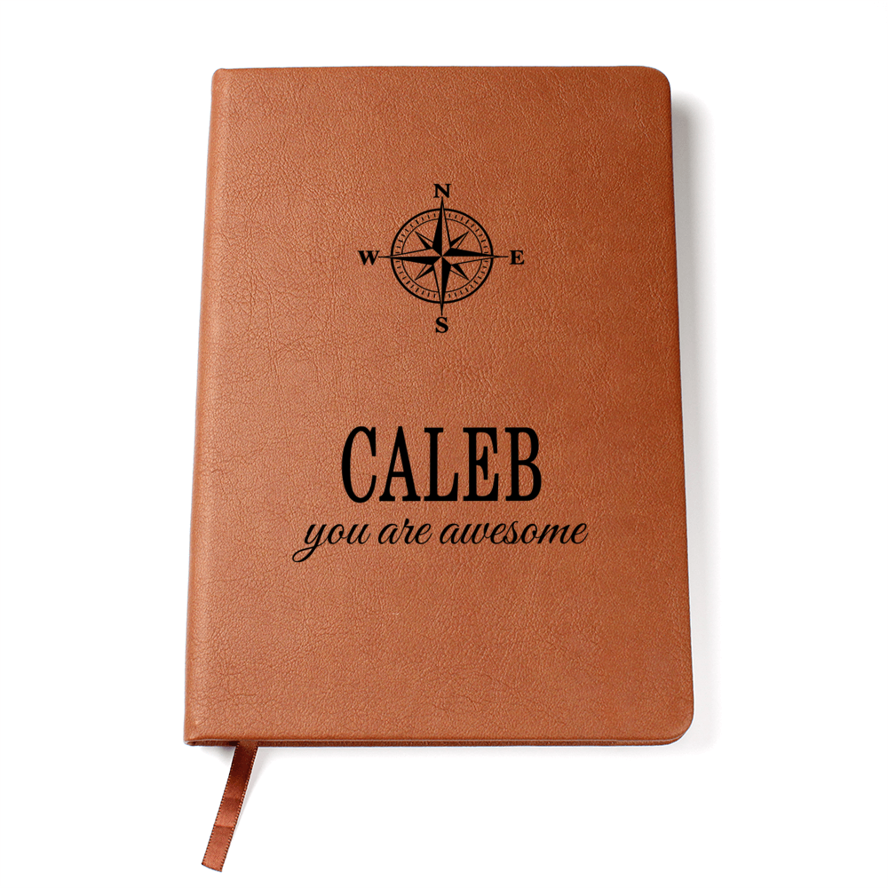 Caleb Journal - Personalized Leather Journal Custom Name