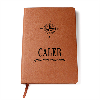 Caleb Journal - Personalized Leather Journal Custom Name
