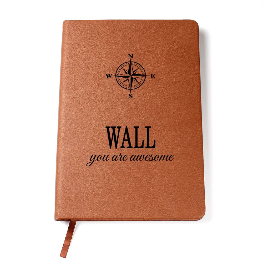 Wall Notebook - Personalized Leather Journal Men